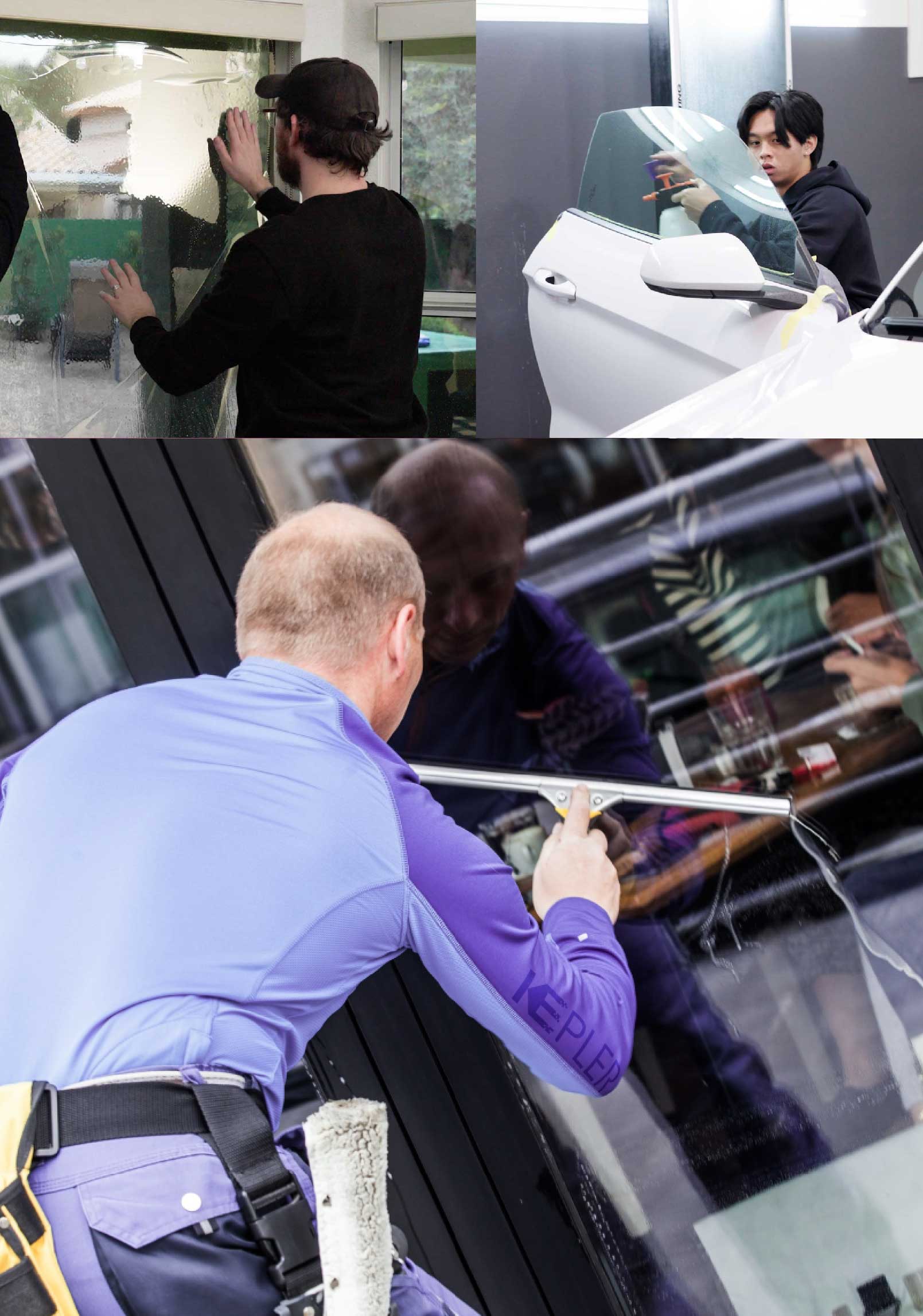 Kepler Expert Applying Anti-Graffiti Window Film to a Bountiful Shop Front