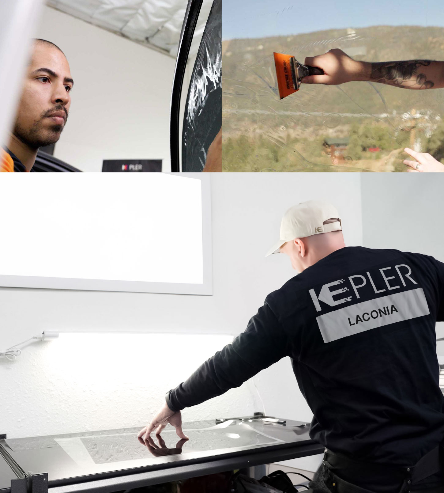 Window Tinting Specialist Cutting Film in Laconia, New Hampshire