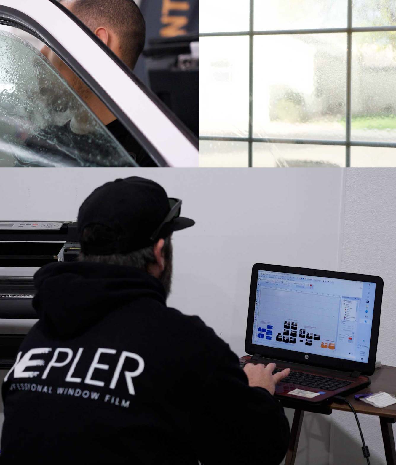 Ceramic Window Tinting Expert Cutting Film in Kearney, Nebraska