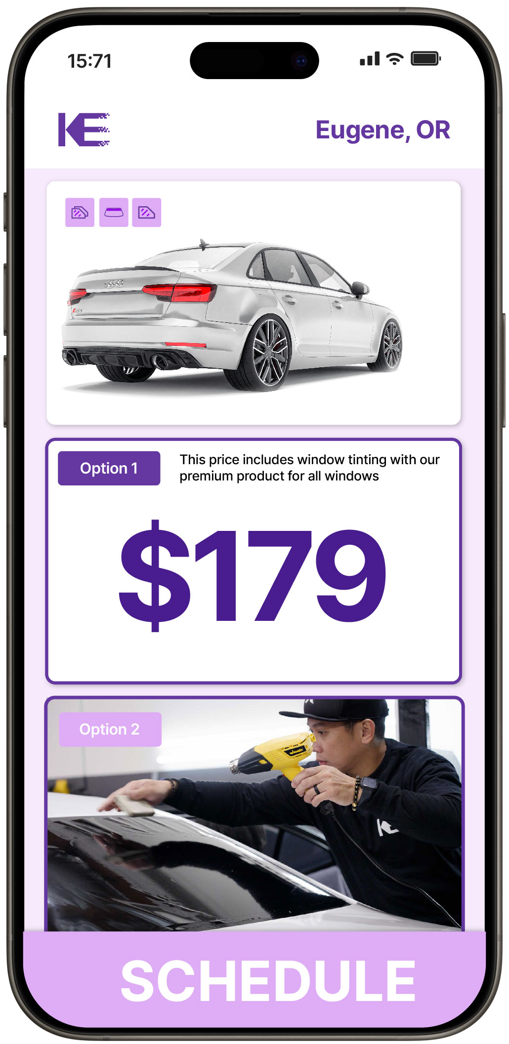 View Affordable Car Window Tinting Prices in Eugene, Oregon