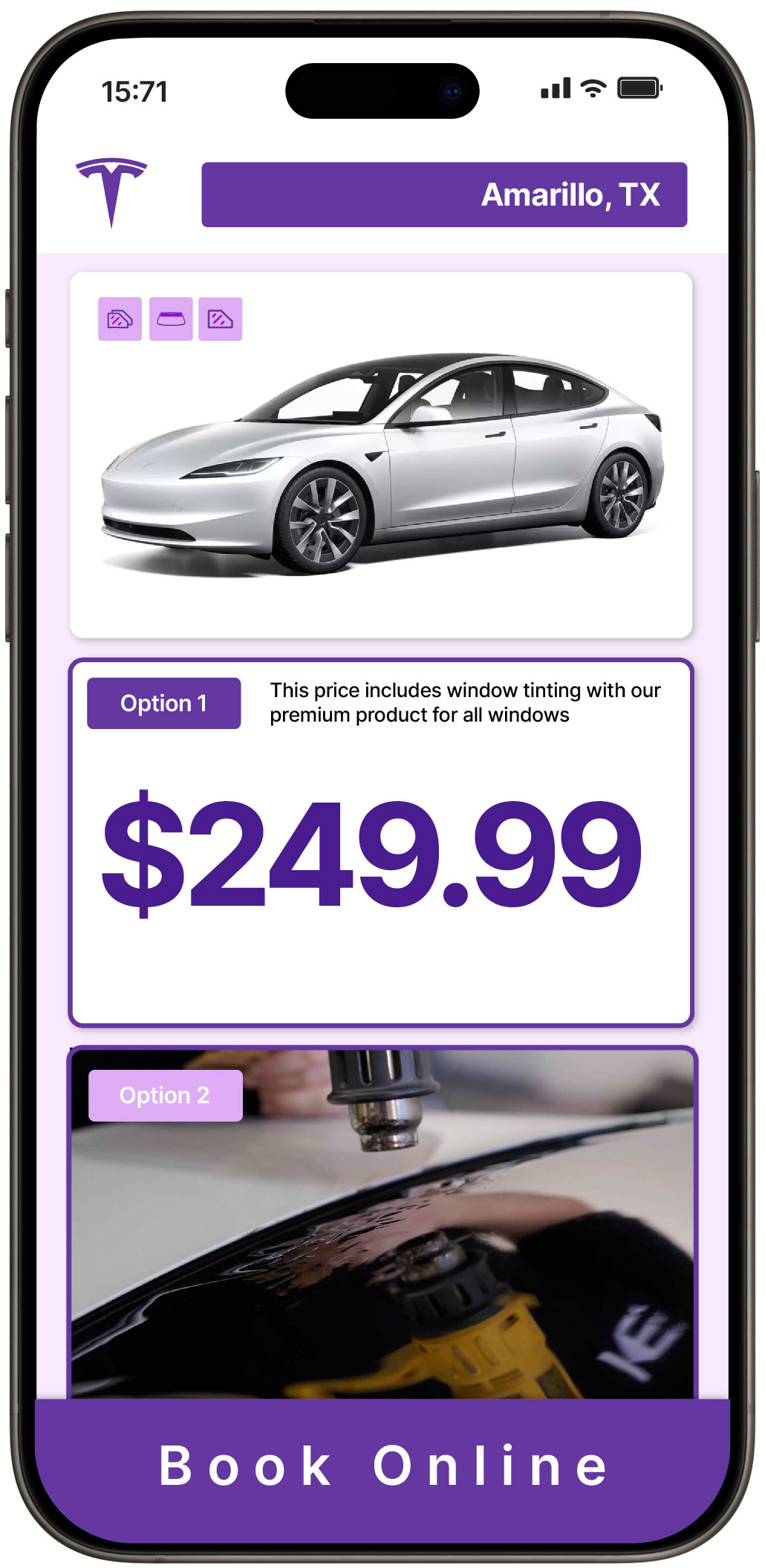 View Reasonable Tesla Window Tinting Costs in Amarillo, Texas