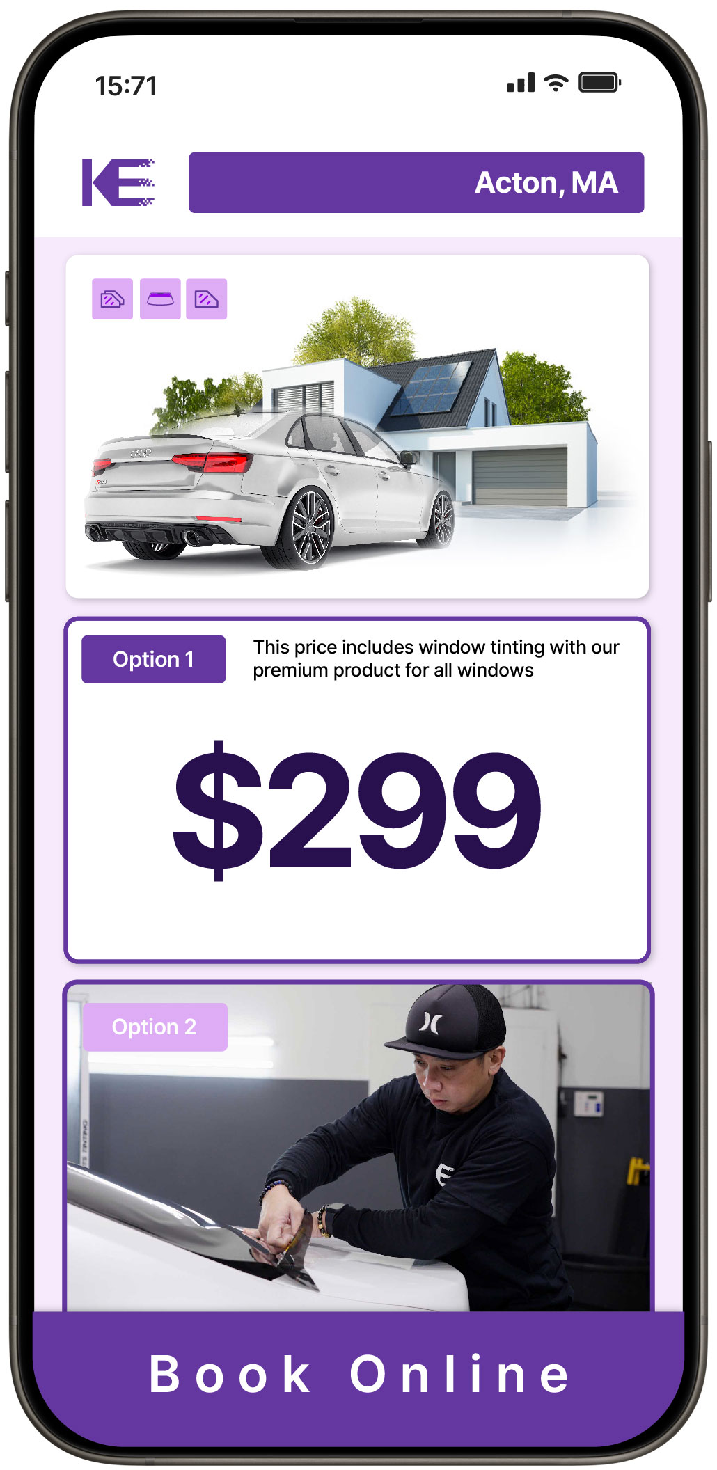View Affordable Tesla Window Tinting Rates in Milton, Massachusetts