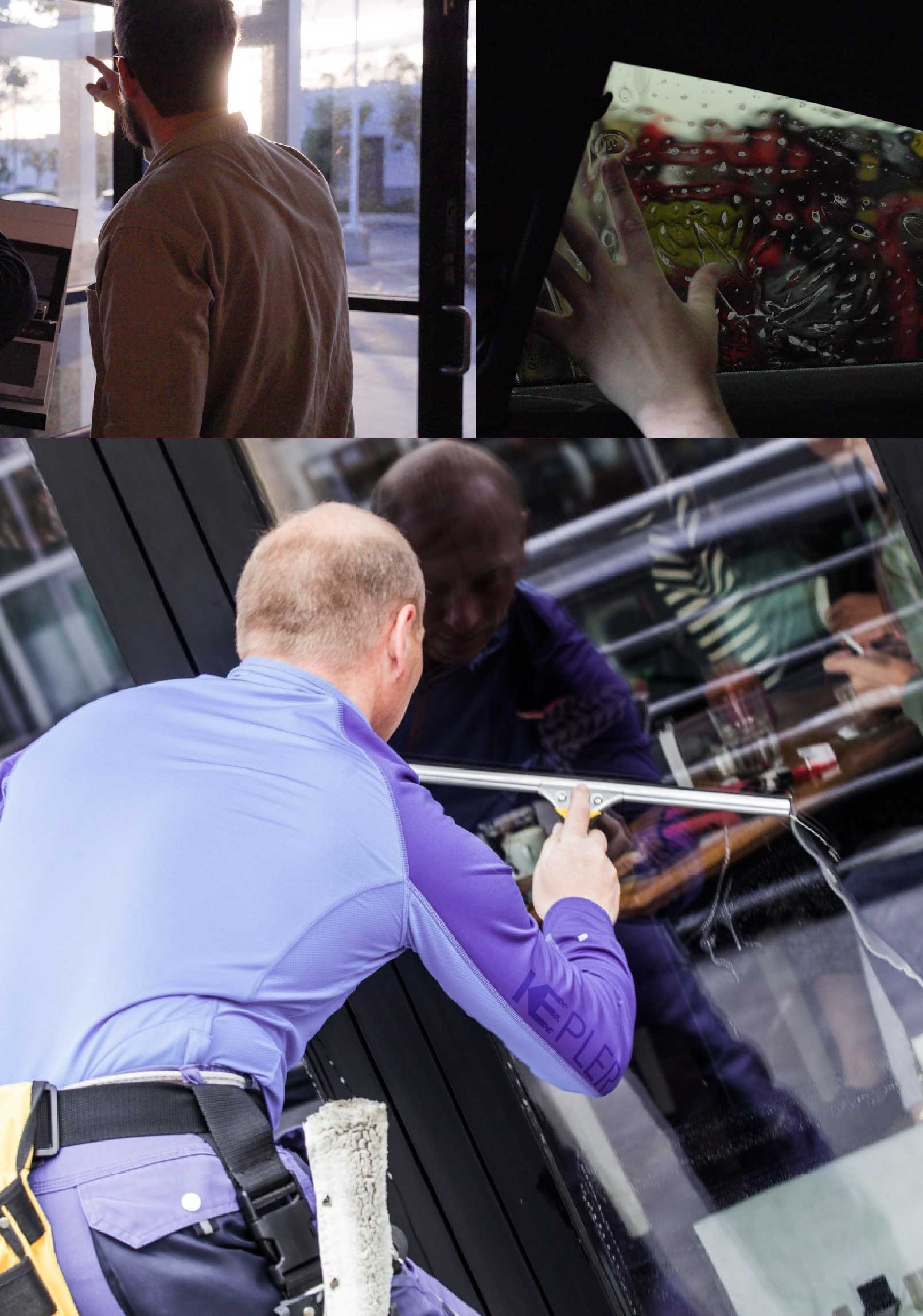 Kepler Professional Applying Anti-Graffiti Window Film to a Cleveland Shop Front
