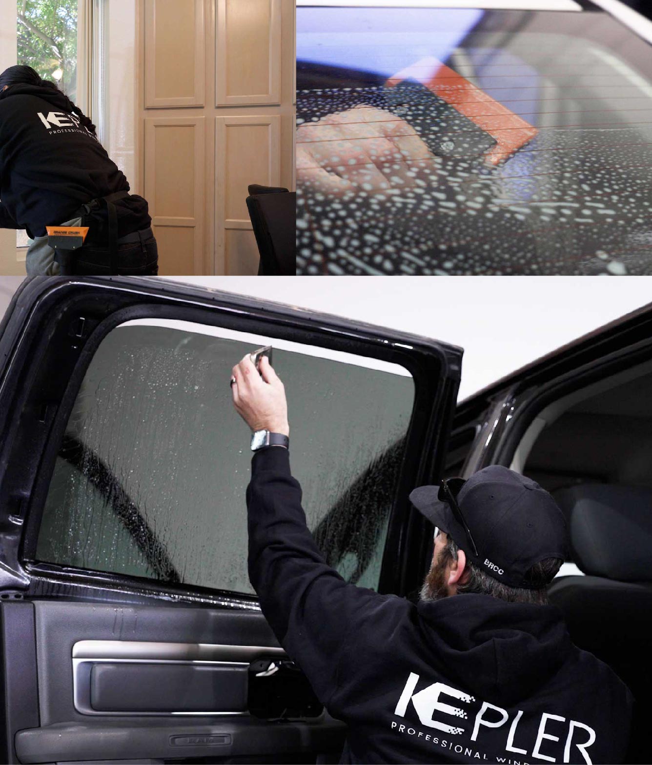 Kepler Window Tinting Specialists at Work in Highland, California