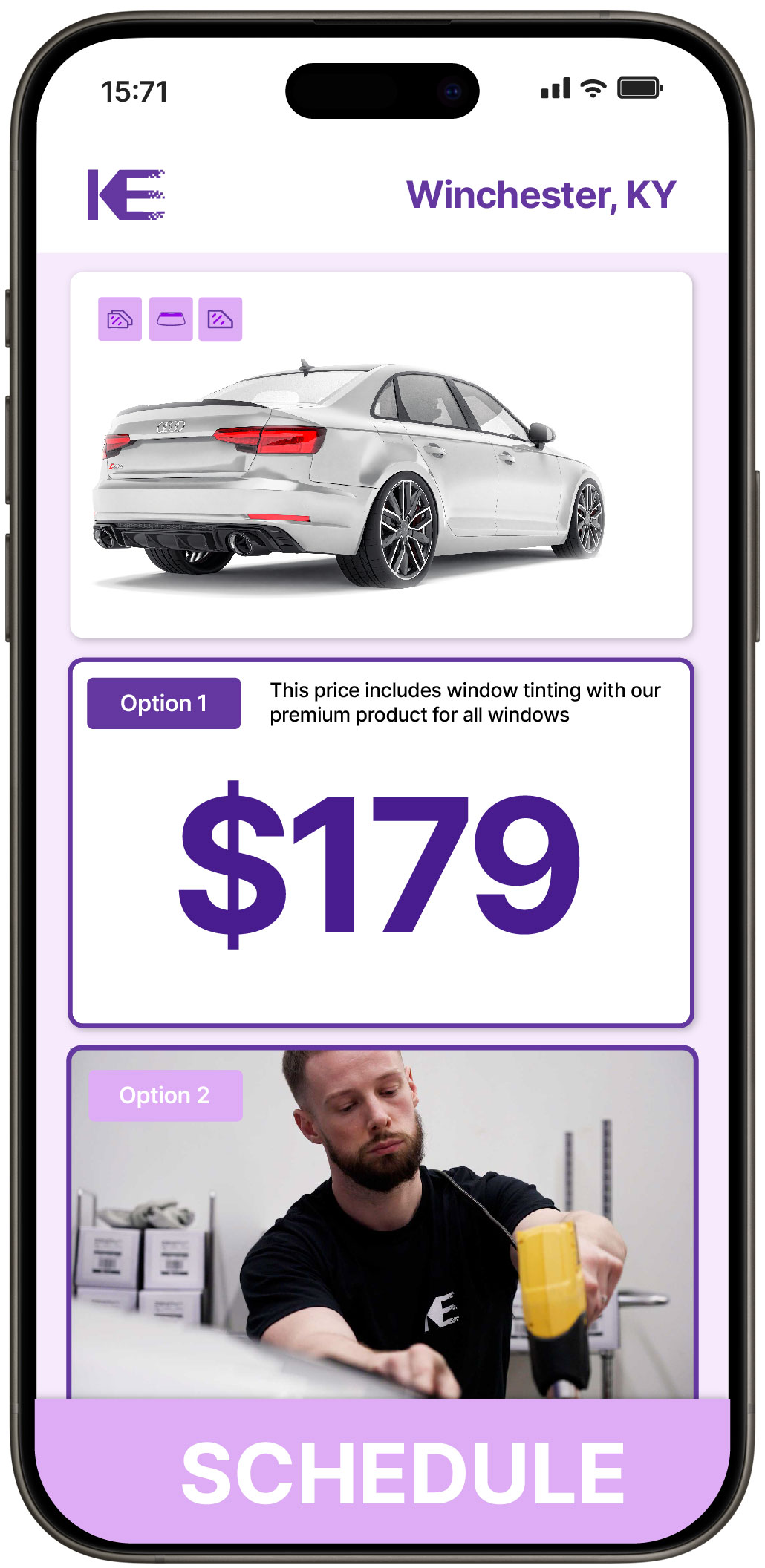 View Competitive Car Window Tinting Rates in Winchester, Kentucky
