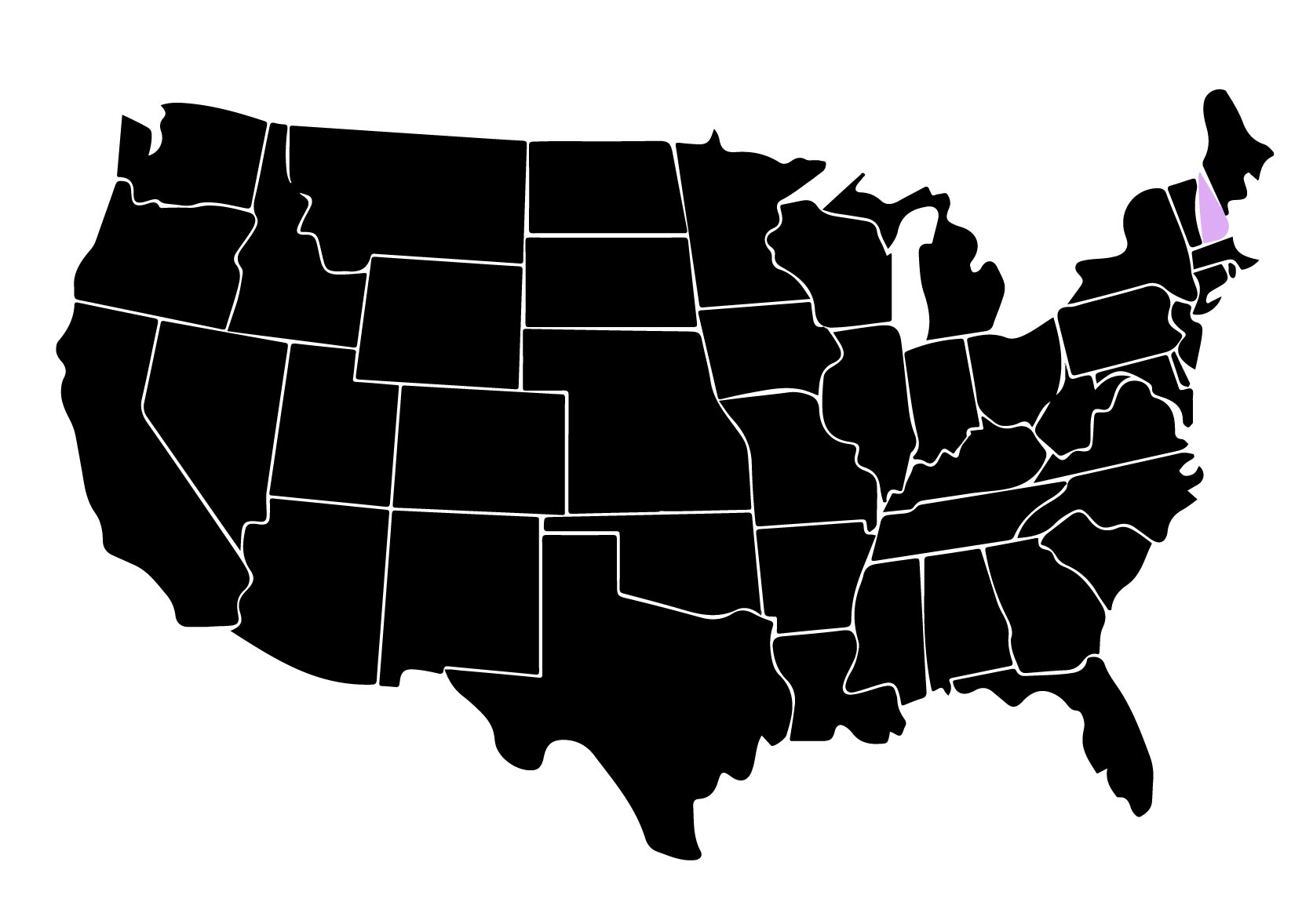 Map Showing Location of Kepler Window Tinters in Keene, New Hampshire with Purple Highlight on the State