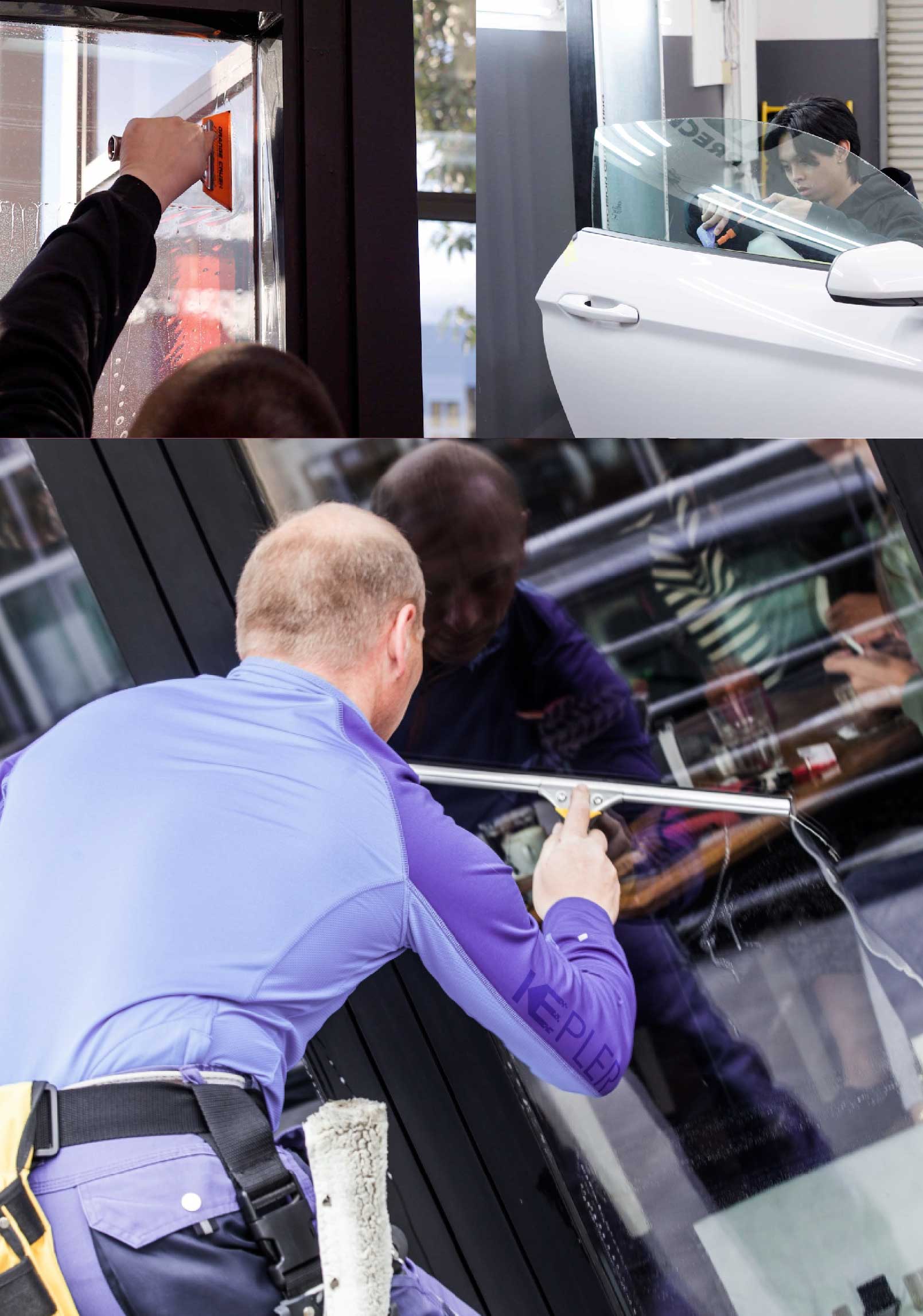 Kepler Expert Applying Anti-Graffiti Window Film to a Bristol Shop Front