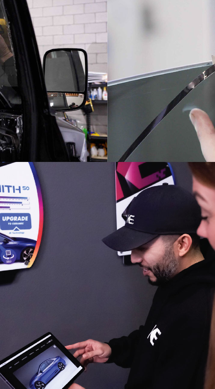 Kepler Dealer Showing Car Window Film Options to Customer in Bethesda, Maryland
