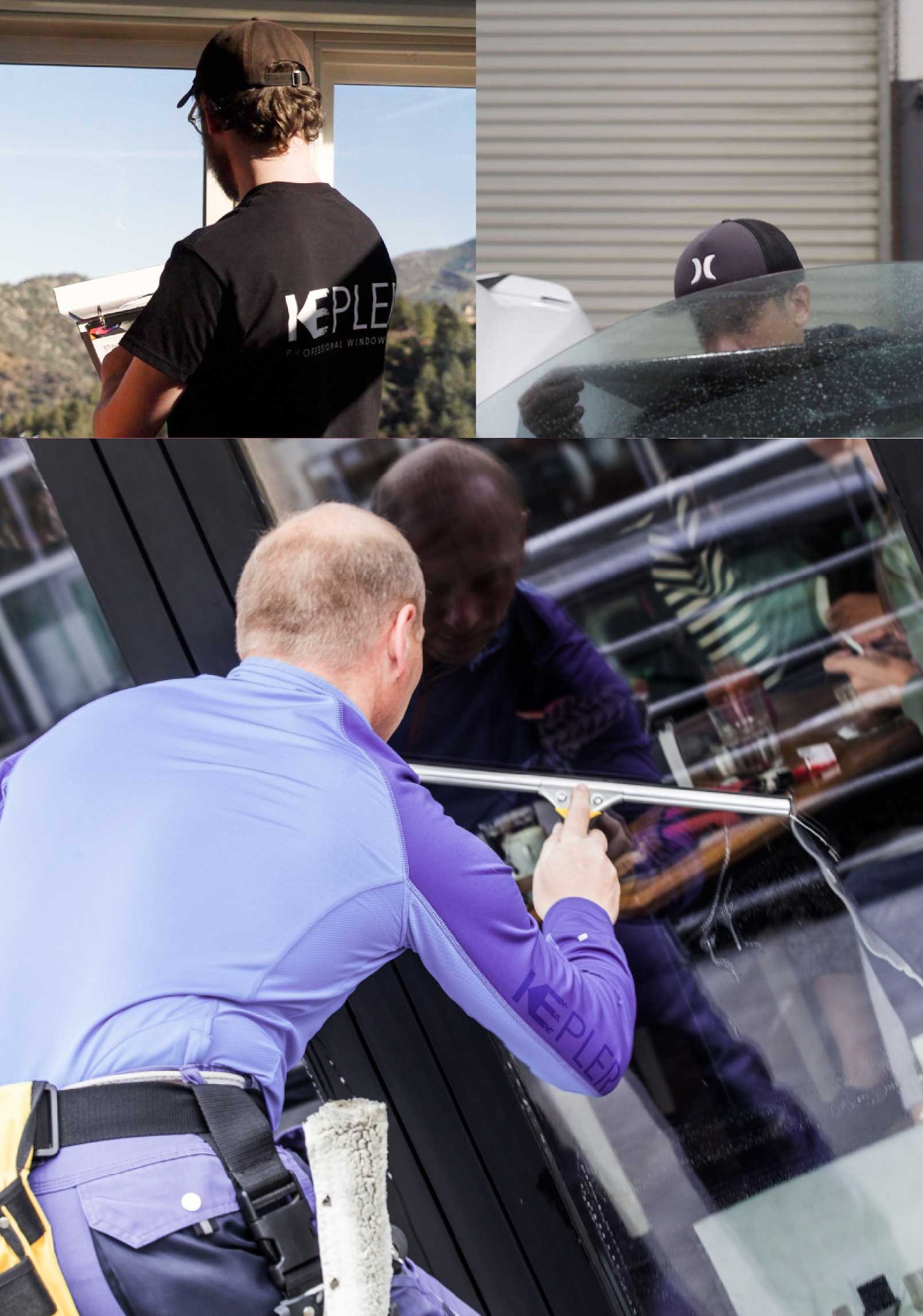 Kepler Expert Applying Anti-Graffiti Window Film to a Carmel Shop Front