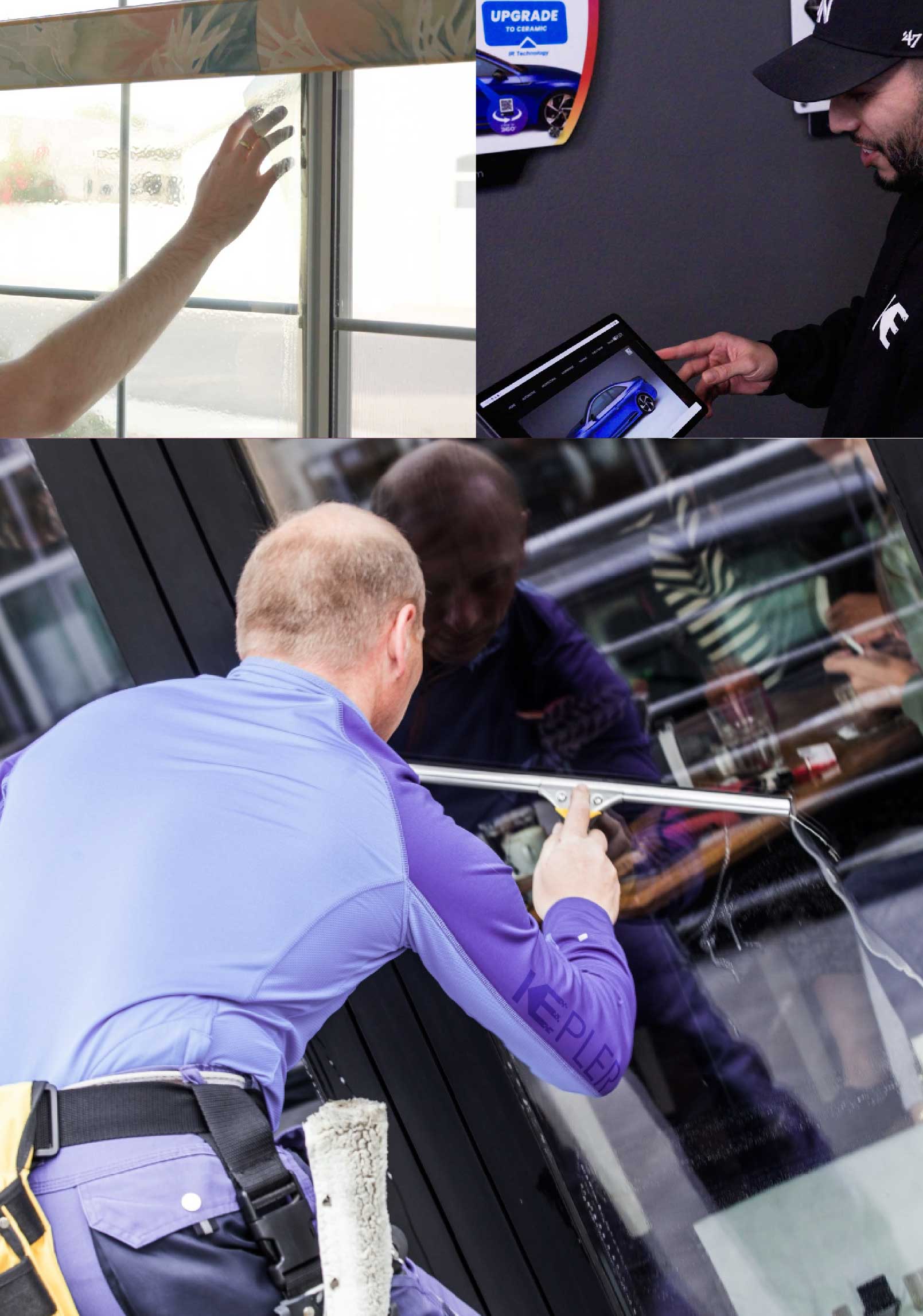 Kepler Skilled Applying Anti-Graffiti Window Film to a Hollywood Shop Front