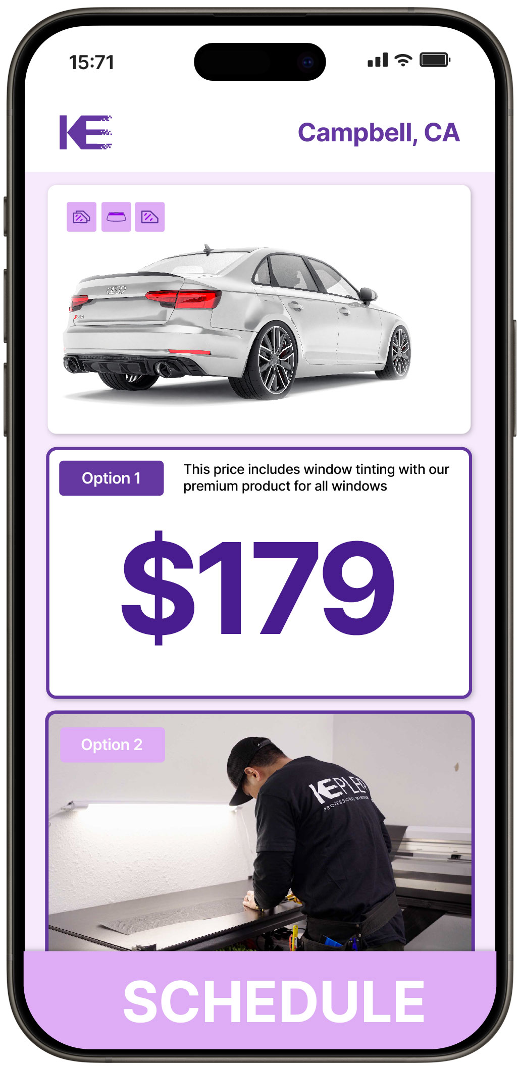 View Competitive Car Window Tinting Rates in Campbell, California