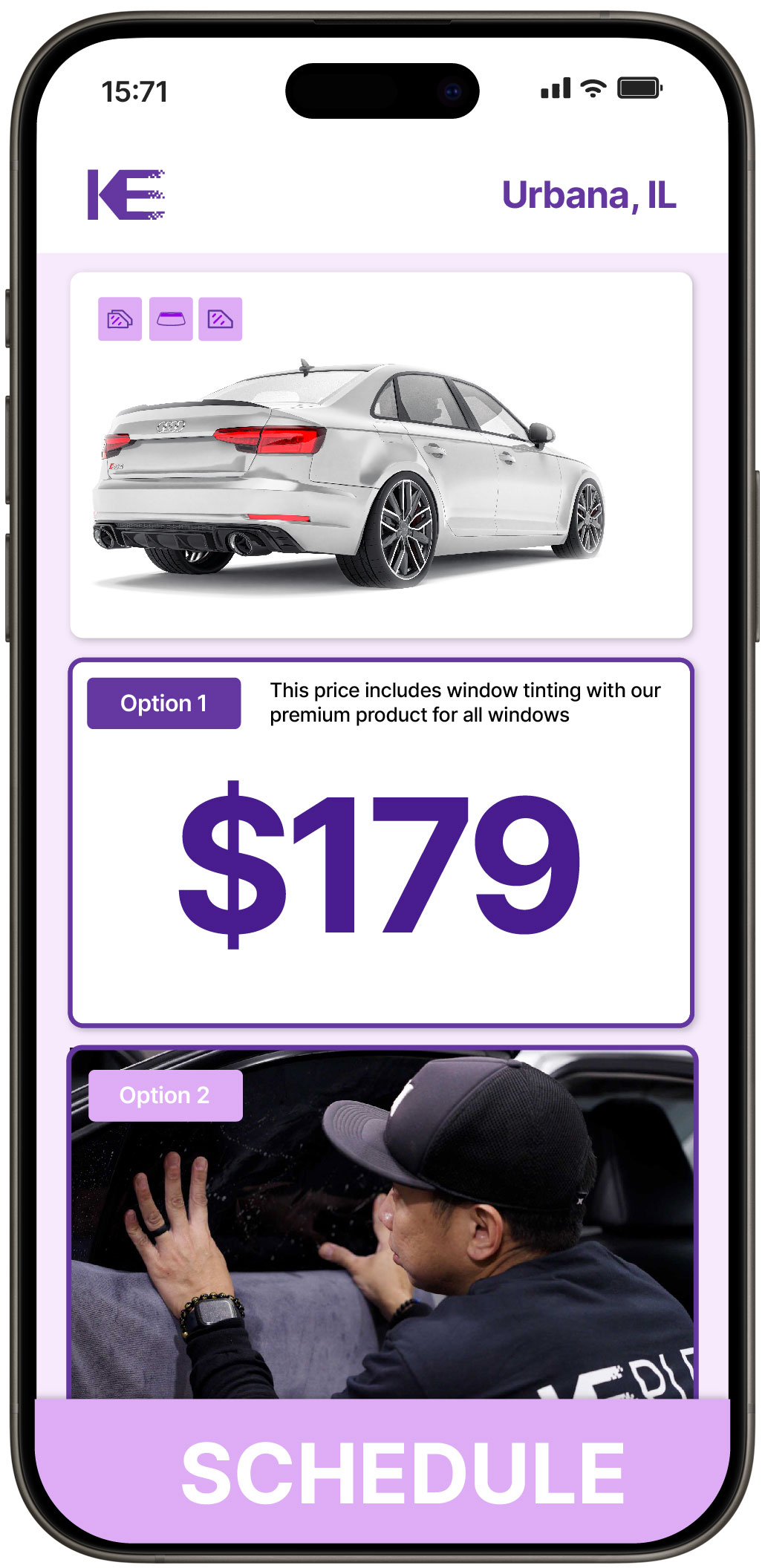View Competitive Car Window Tinting Prices in Urbana, Illinois