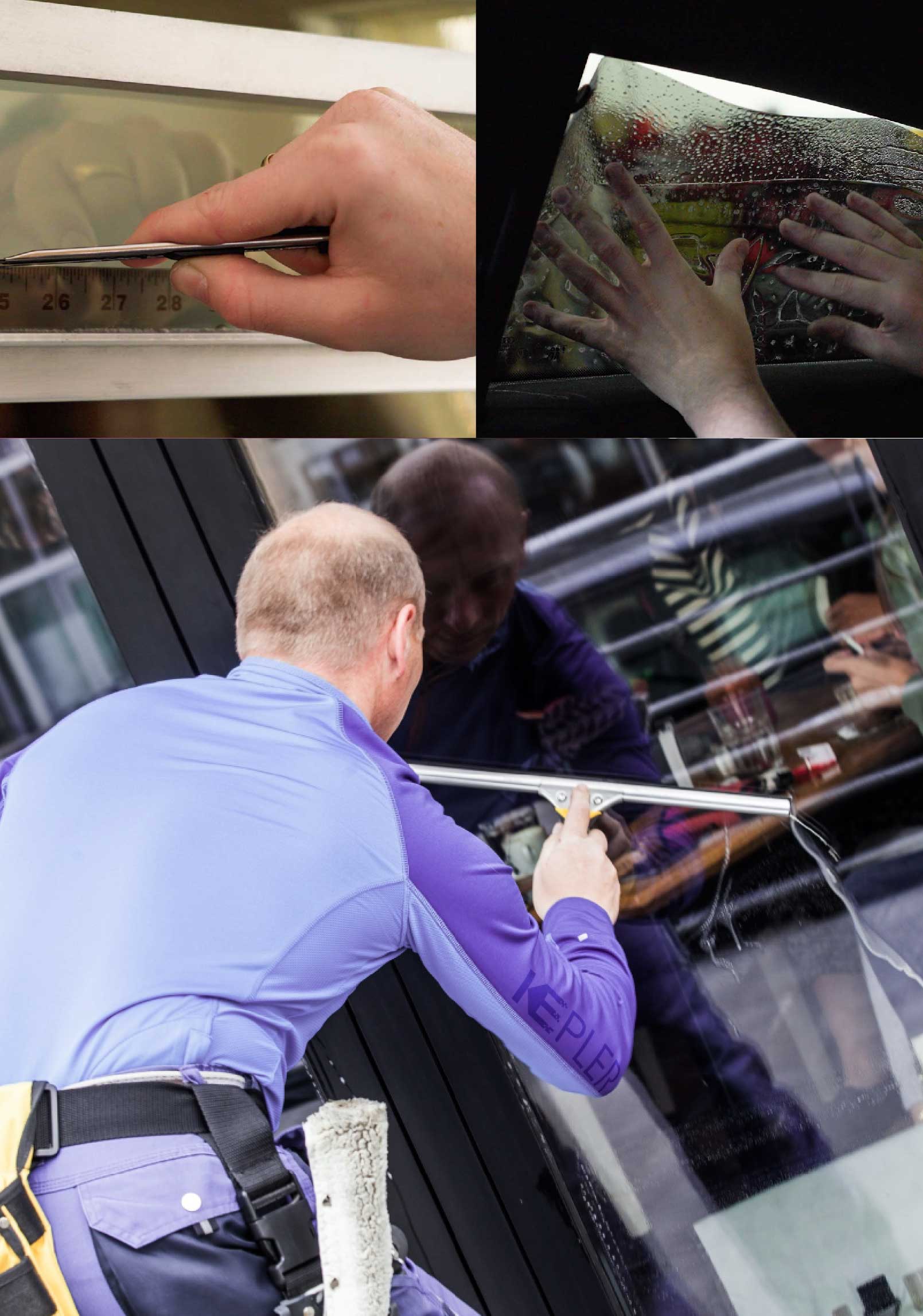 Kepler Expert Applying Anti-Graffiti Window Film to a Smyrna Shop Front