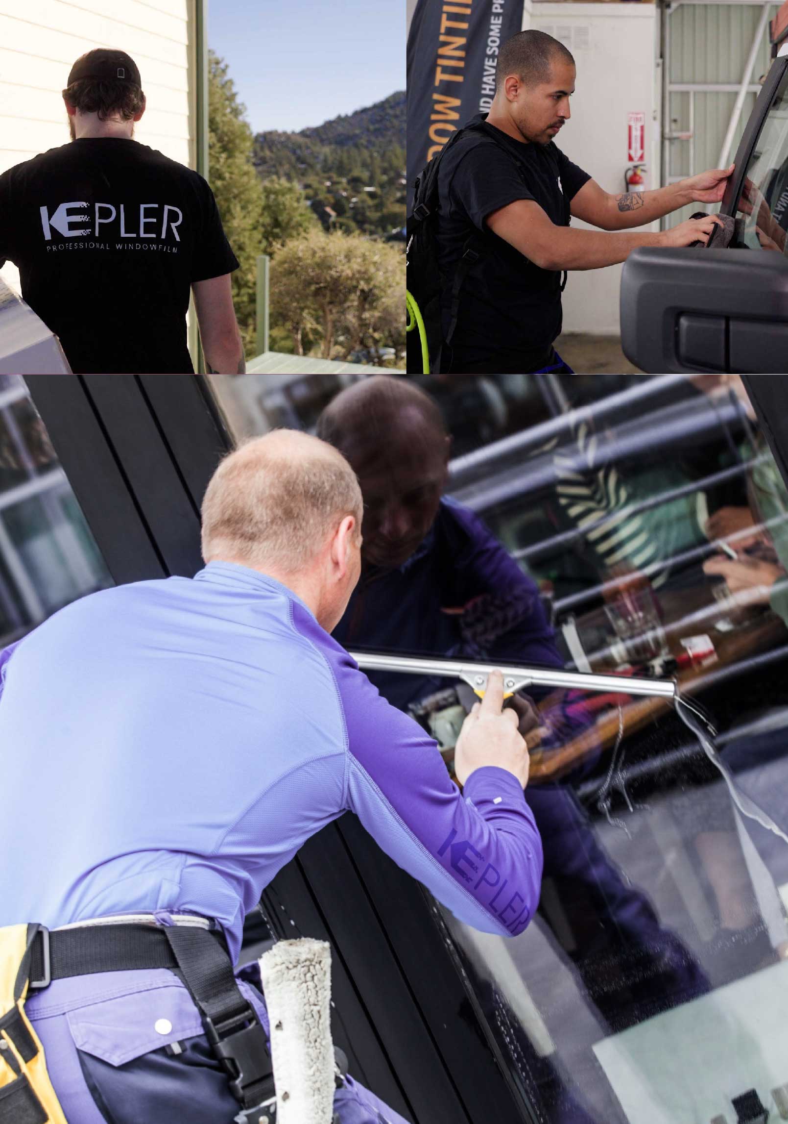 Kepler Professional Applying Anti-Graffiti Window Film to a Woodhaven Shop Front