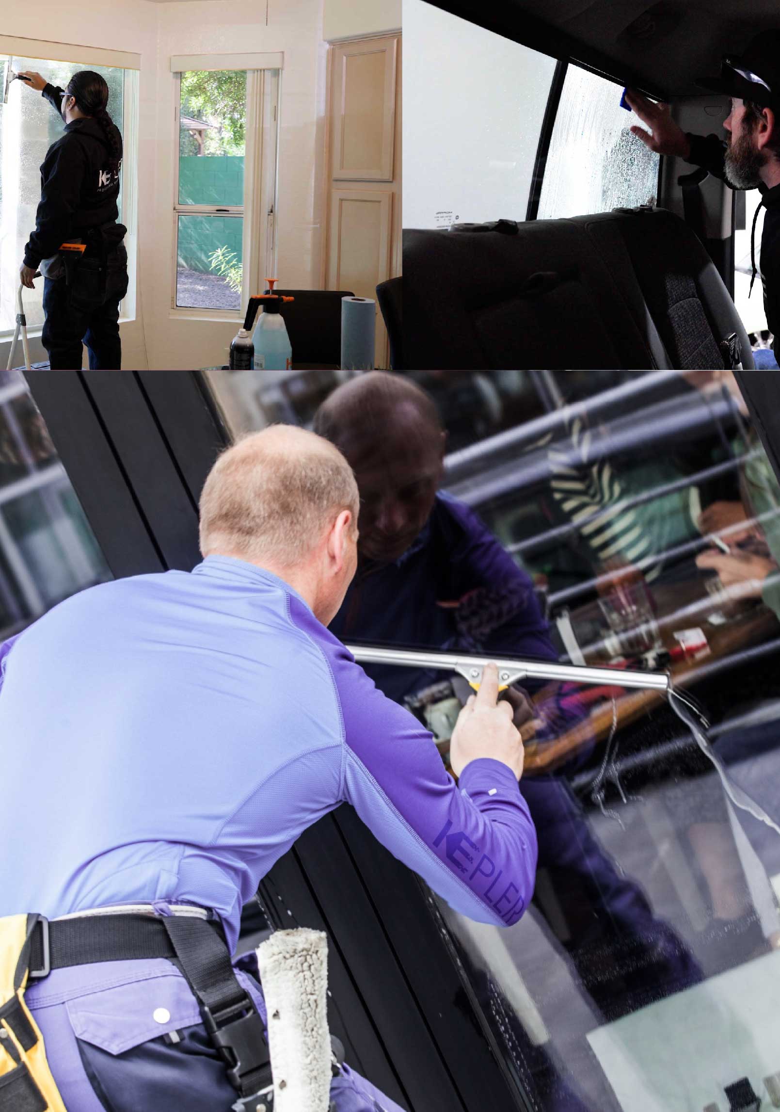Kepler Expert Applying Anti-Graffiti Window Film to a Vestal Shop Front