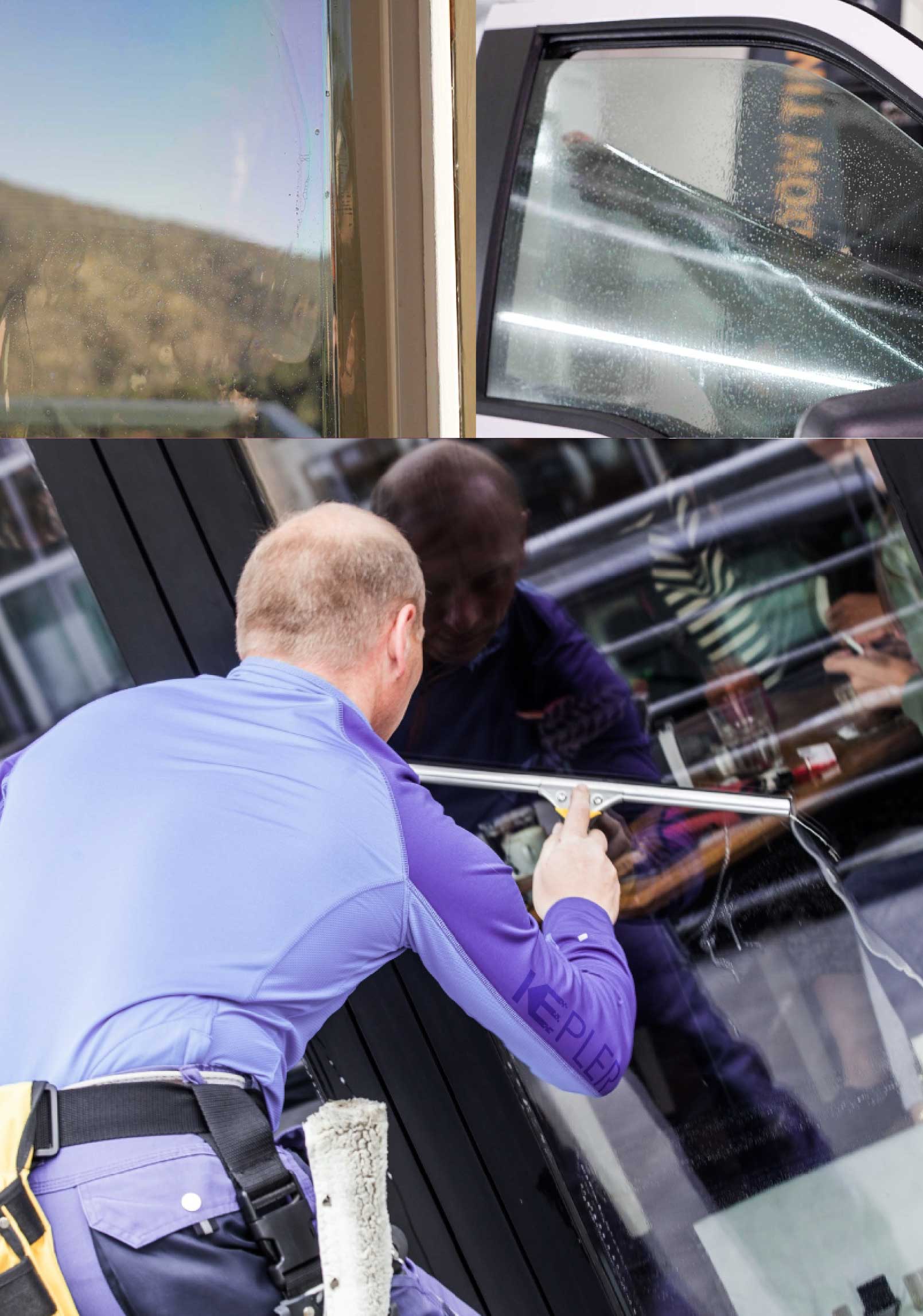Kepler Professional Applying Anti-Graffiti Window Film to a Gardner Shop Front