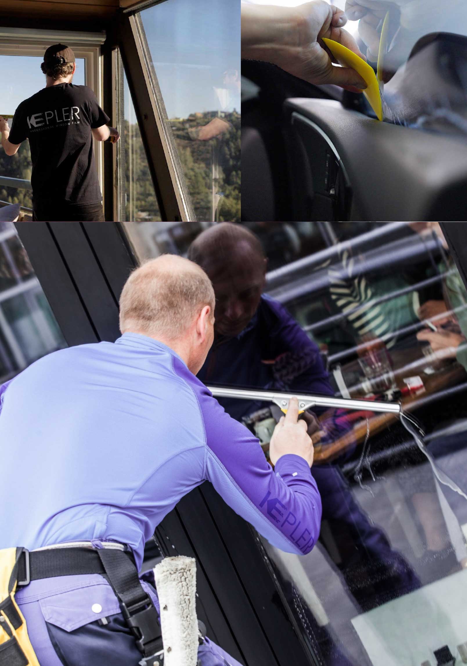 Kepler Skilled Applying Anti-Graffiti Window Film to a Macon Shop Front