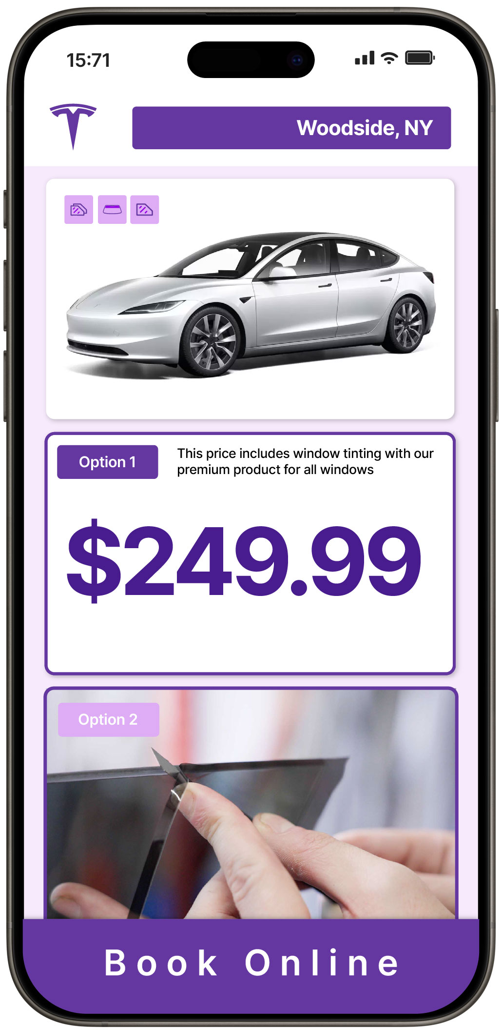View Reasonable Tesla Window Tinting Rates in Woodside, New York