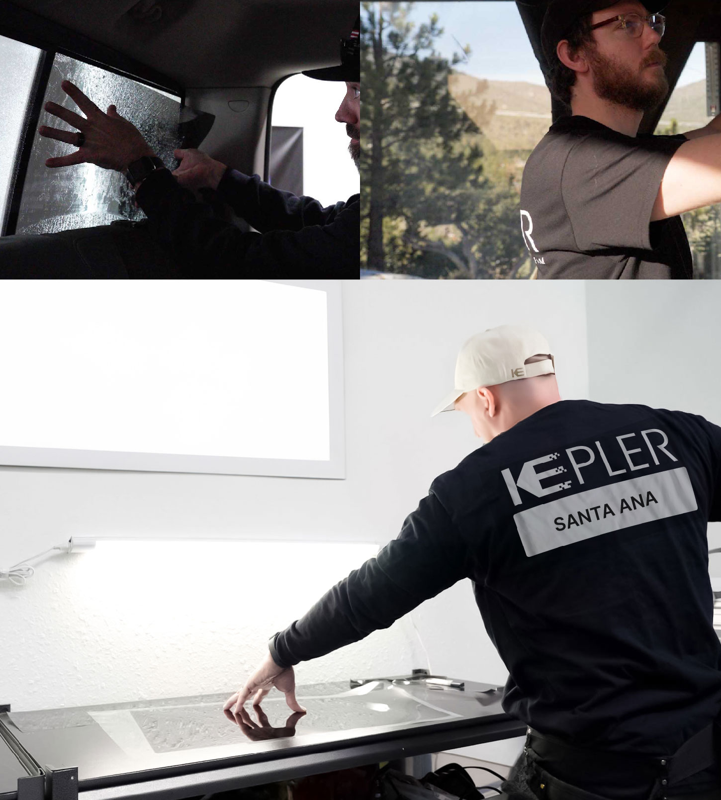 Window Tinting Specialist Cutting Film in Santa Ana, California