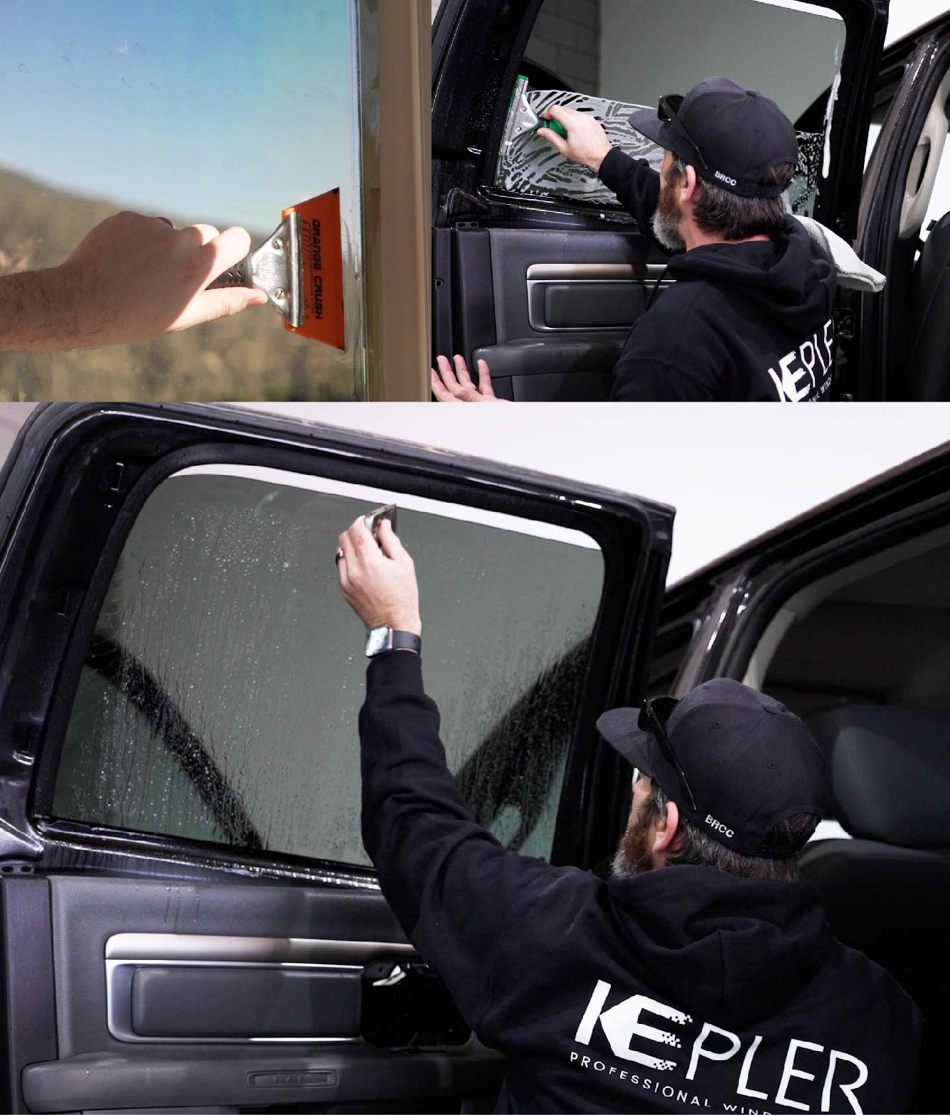 Kepler Window Tinting Specialists at Work in Poquonock, Connecticut