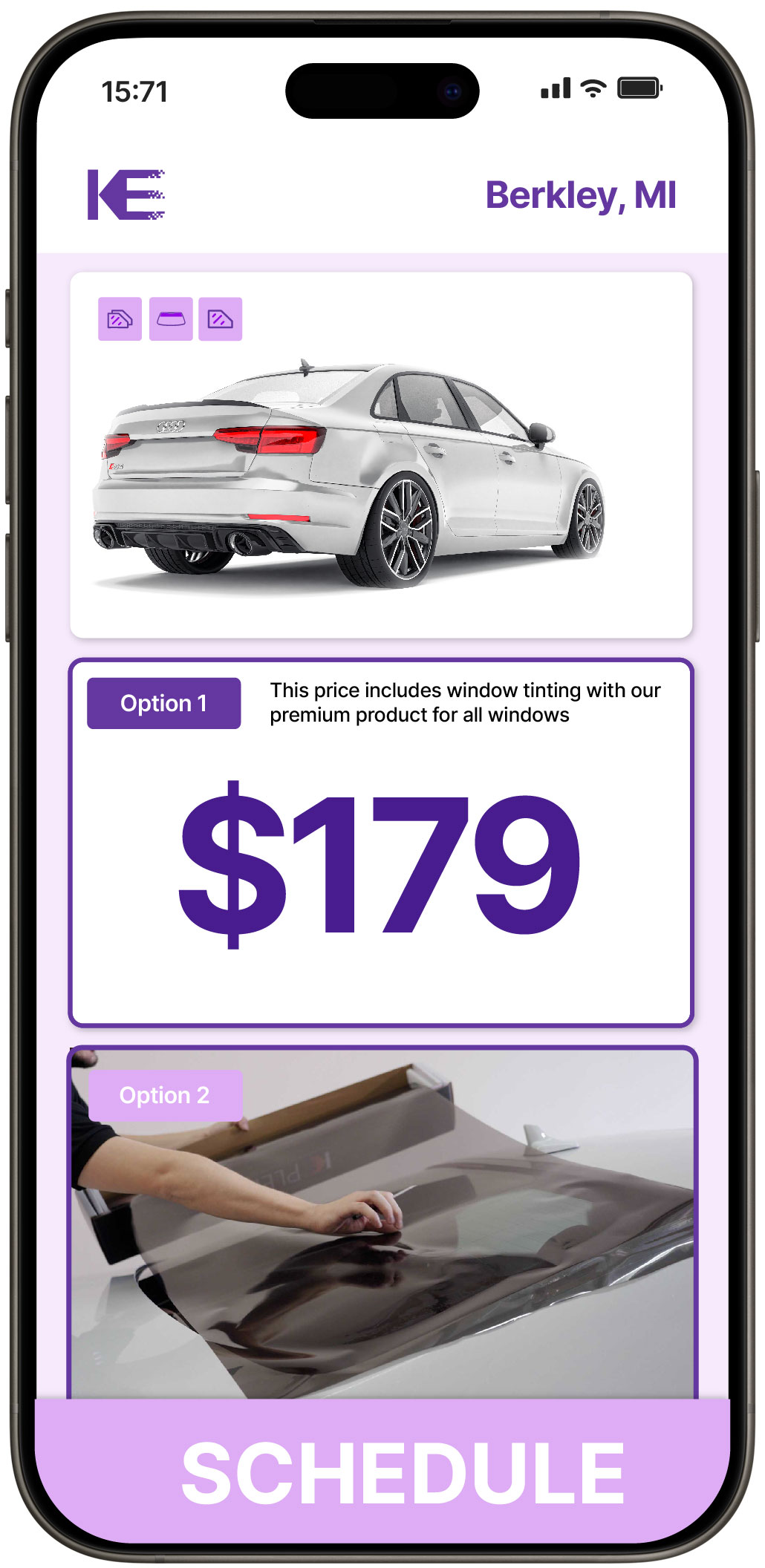 View Competitive Car Window Tinting Rates in Berkley, Michigan