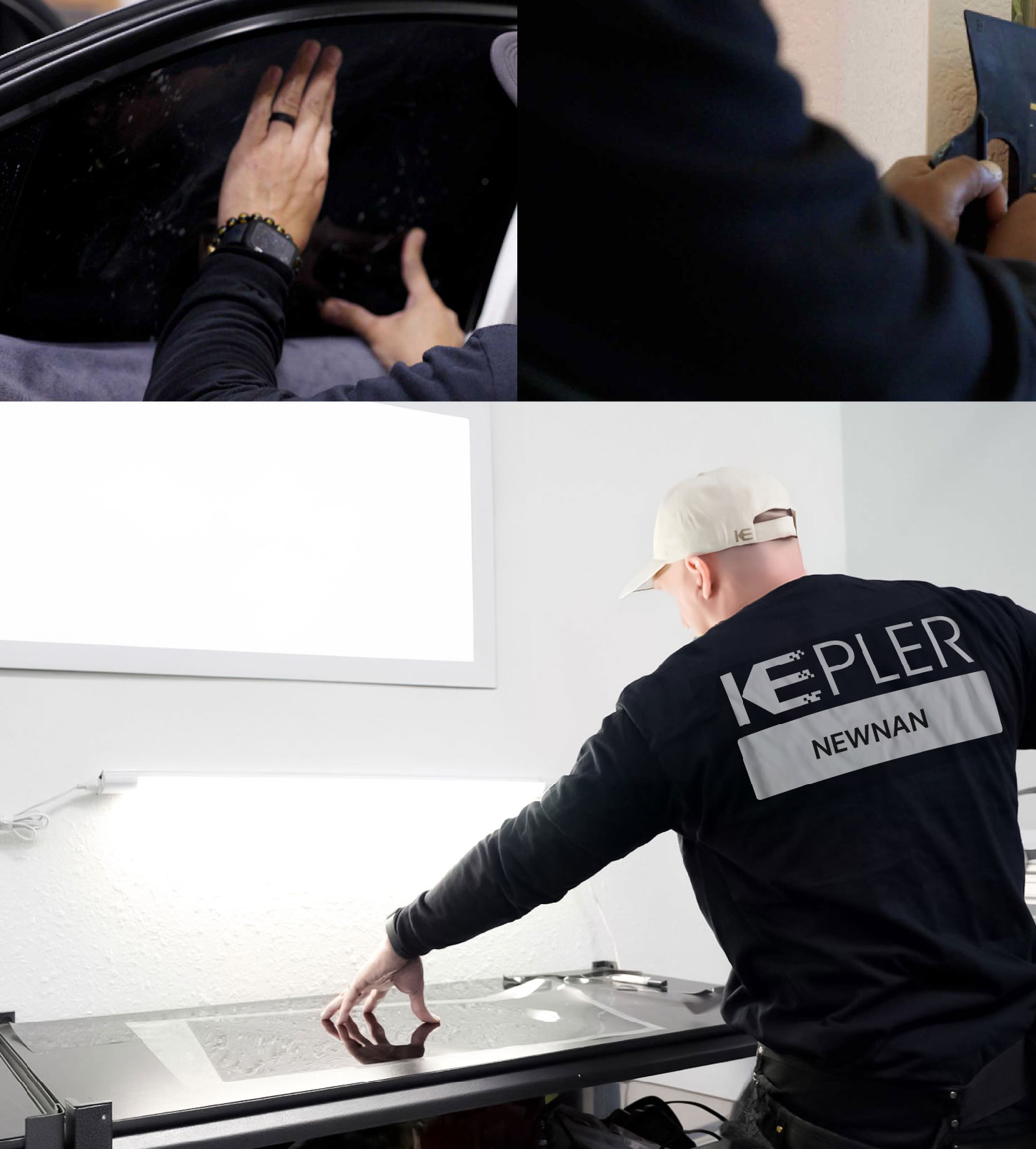 Window Tinting Specialist Cutting Film in Newnan, Georgia
