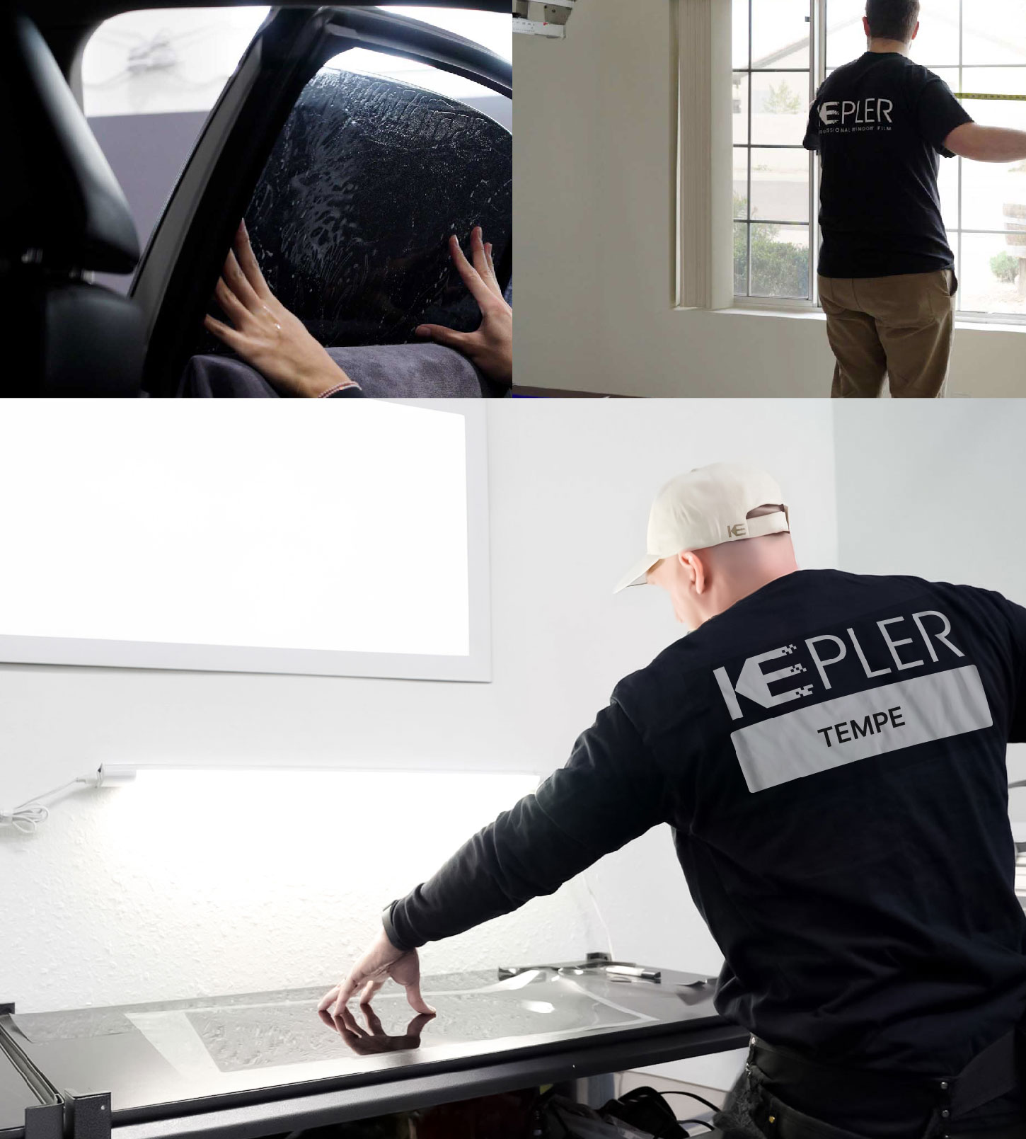 Window Tinting Specialist Cutting Film in Tempe, Arizona