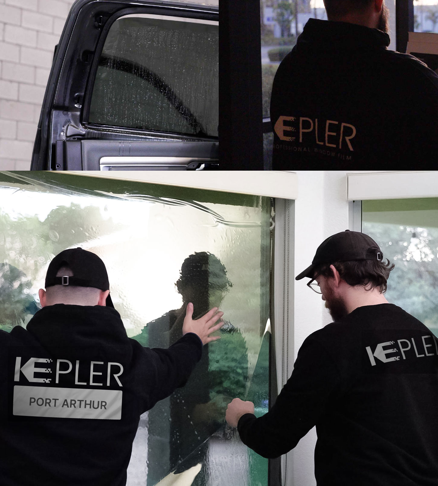 Expert Technician Fitting Ceramic Window Tint to Home in Port Arthur