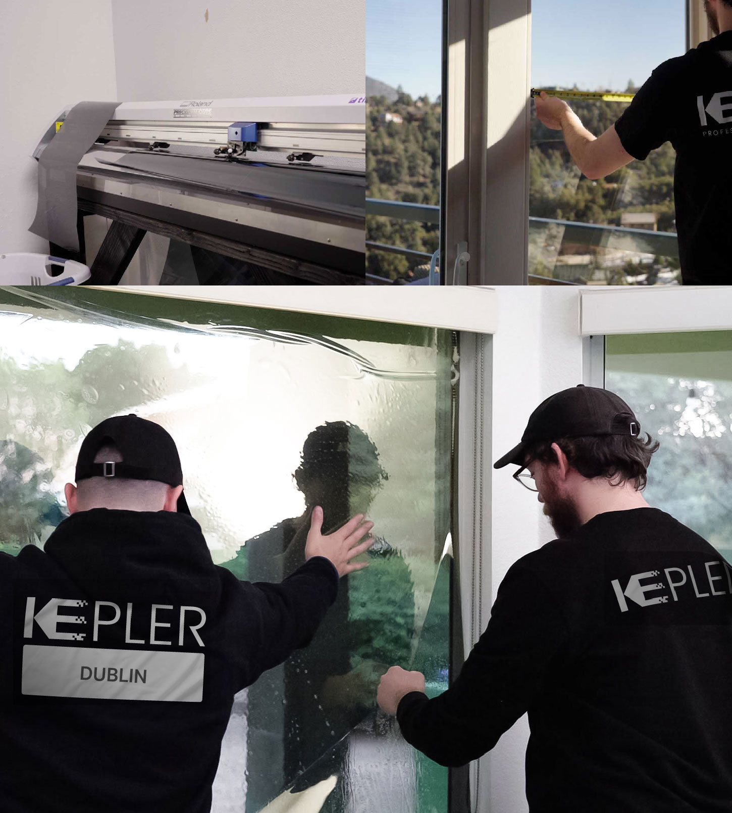 Kepler Technician Installing Ceramic Window Tint to Home in Dublin