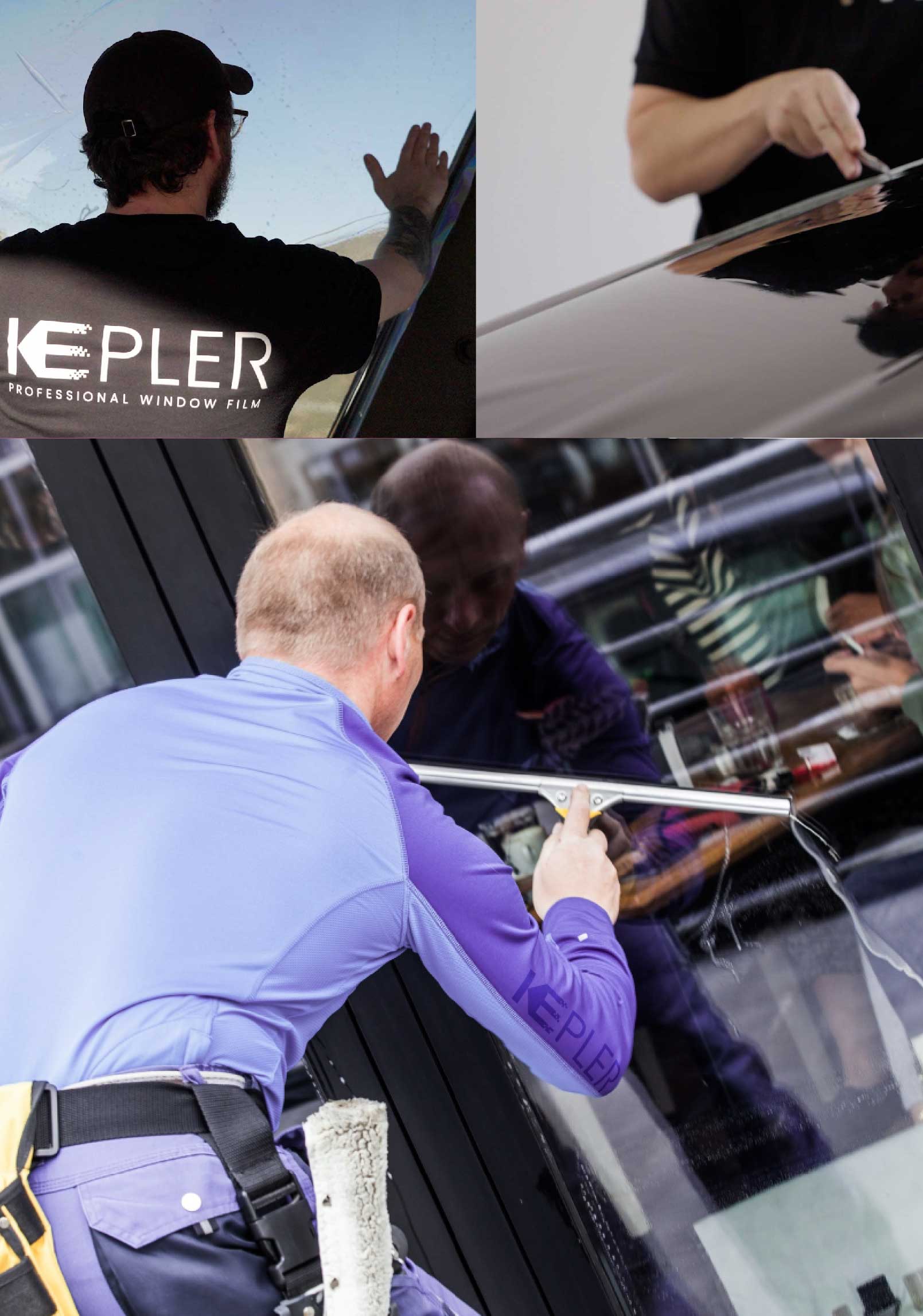 Kepler Skilled Applying Anti-Graffiti Window Film to a El Dorado Hills Shop Front