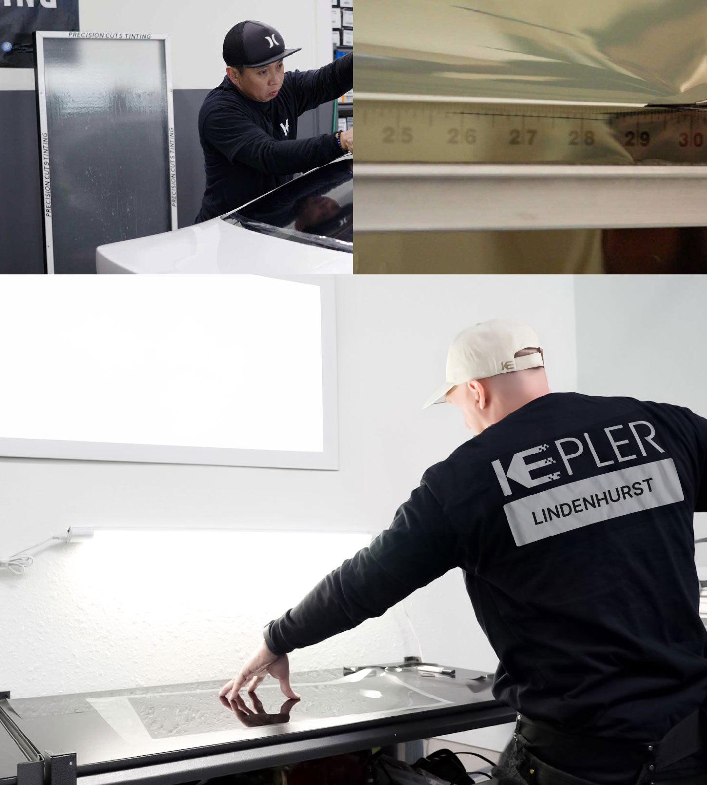 Window Tinting Specialist Cutting Film in Lindenhurst, New York