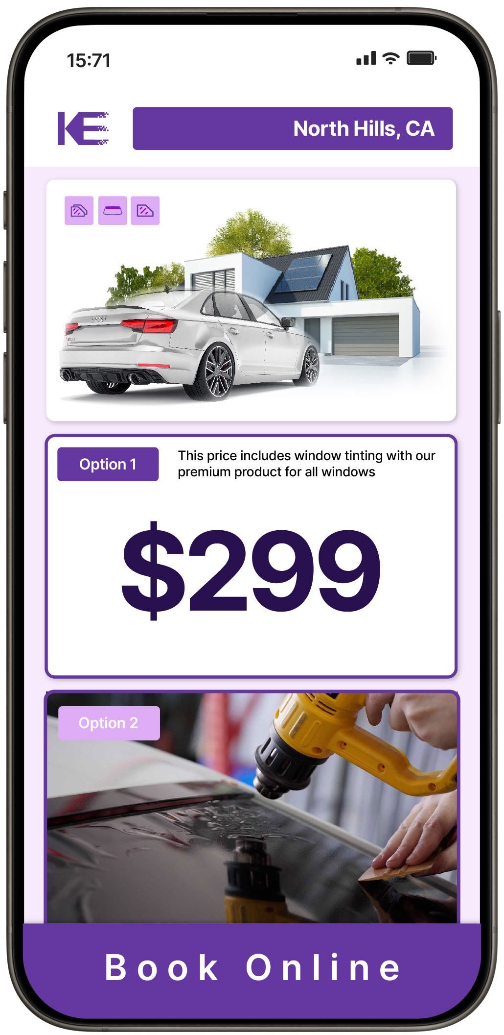 View Competitive Tesla Window Tinting Rates in Newport Beach, California