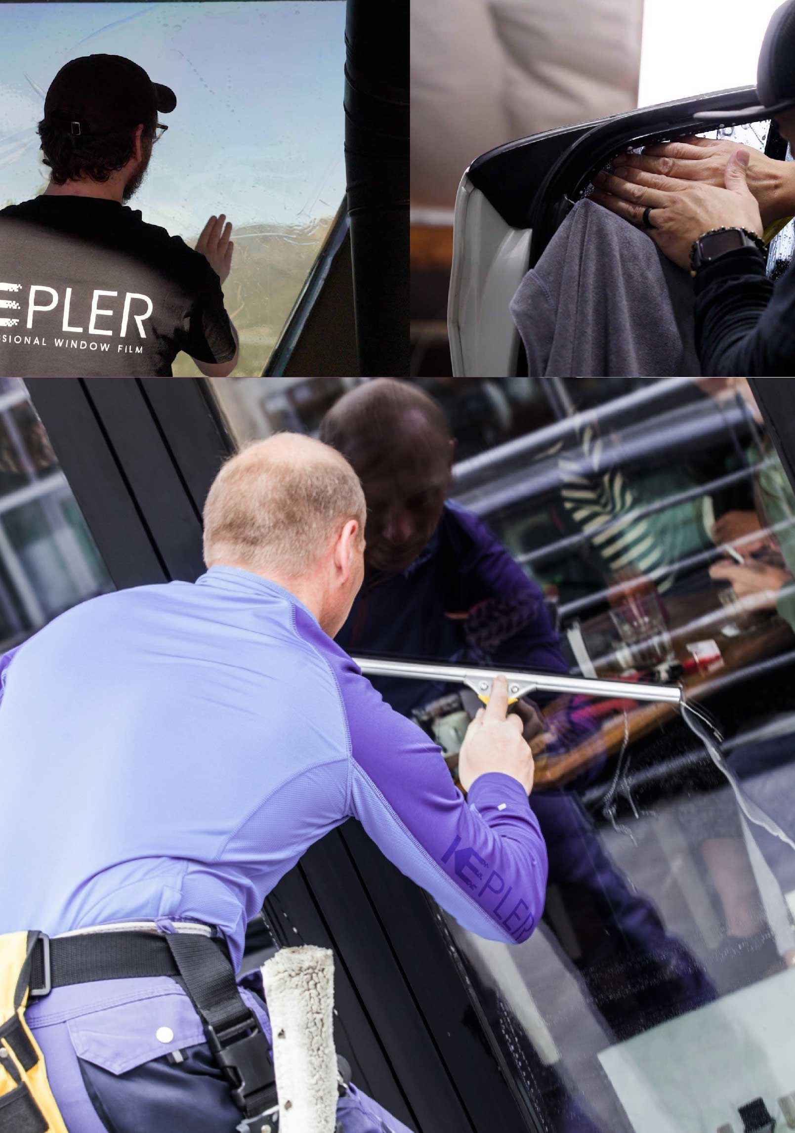 Kepler Expert Applying Anti-Graffiti Window Film to a Enterprise Shop Front