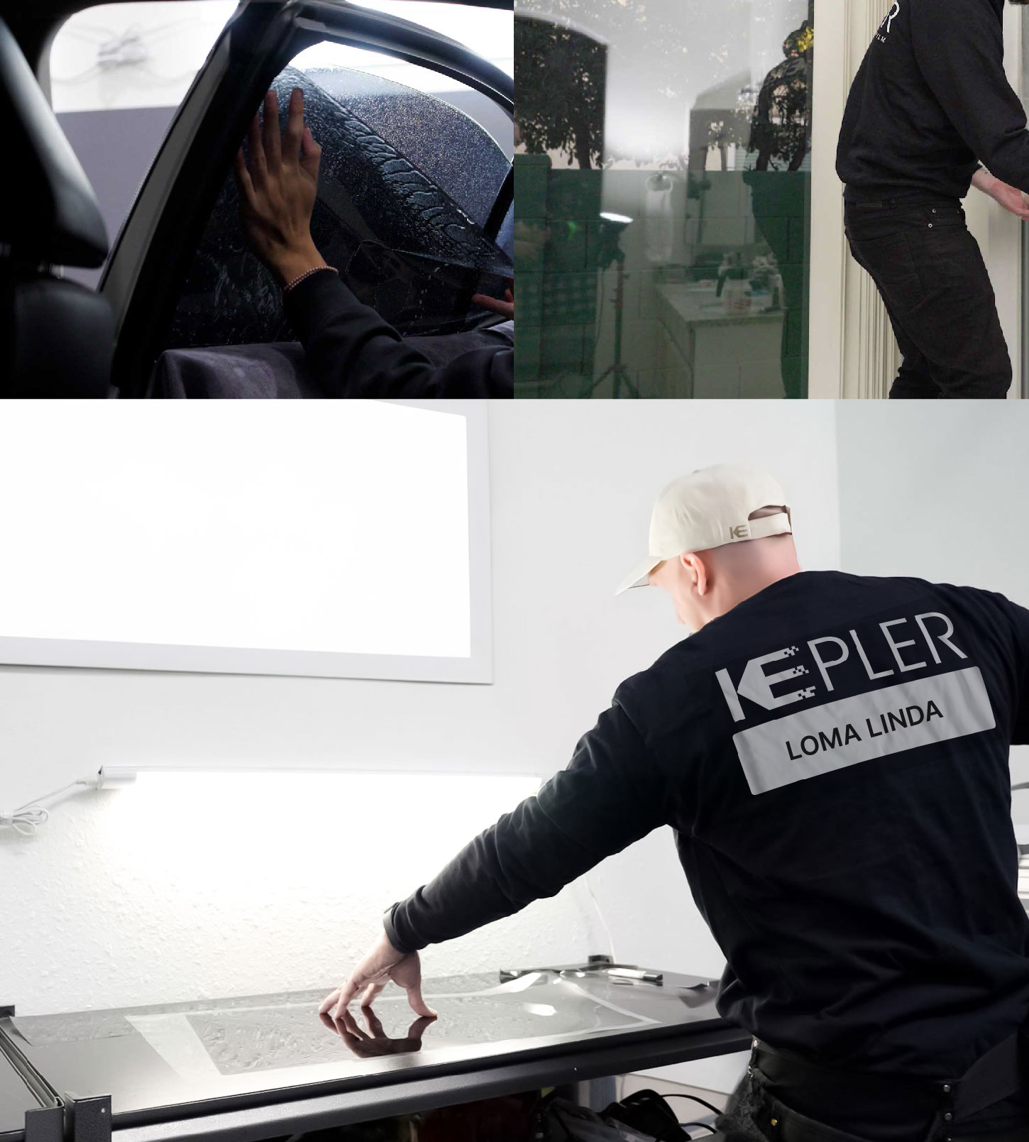 Window Tinting Specialist Cutting Film in Loma Linda, California