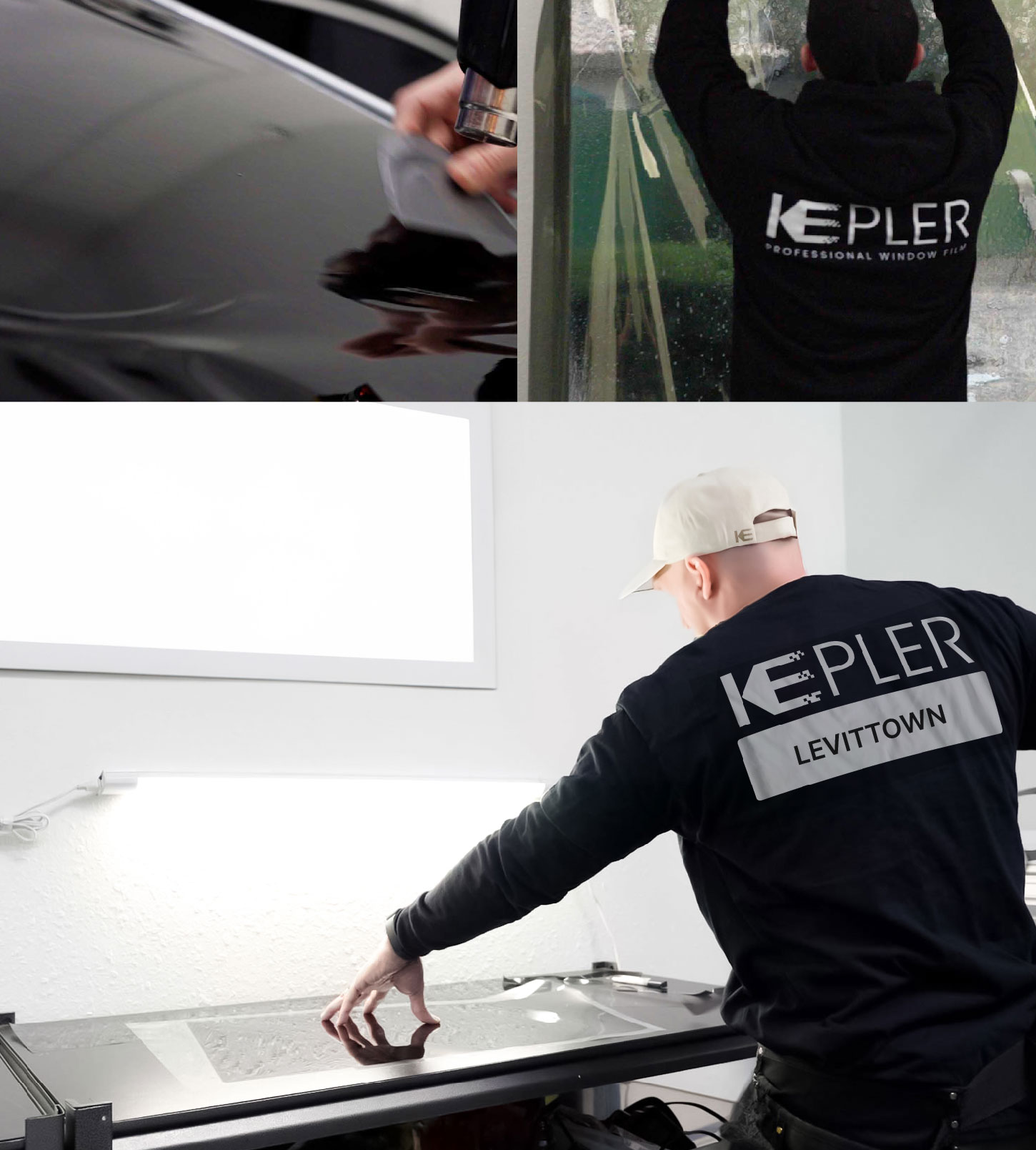 Window Tinting Specialist Cutting Film in Levittown, Pennsylvania