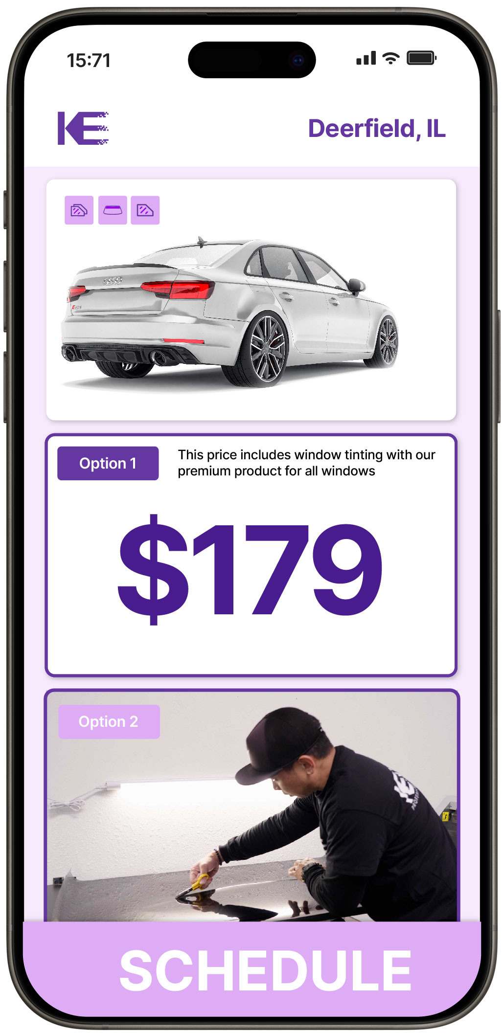 View Affordable Car Window Tinting Costs in Deerfield, Illinois