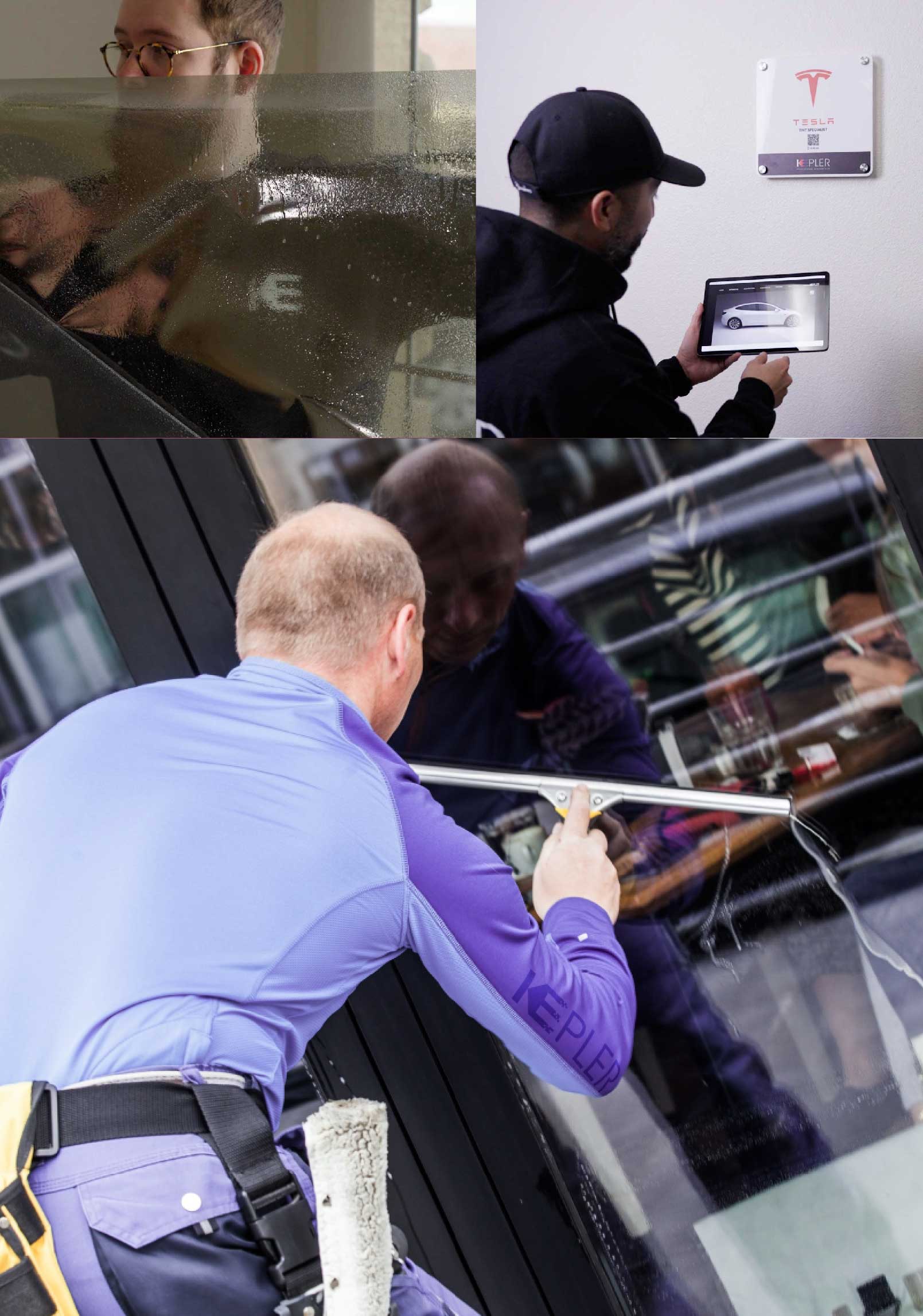 Kepler Expert Applying Anti-Graffiti Window Film to a Port Huron Shop Front